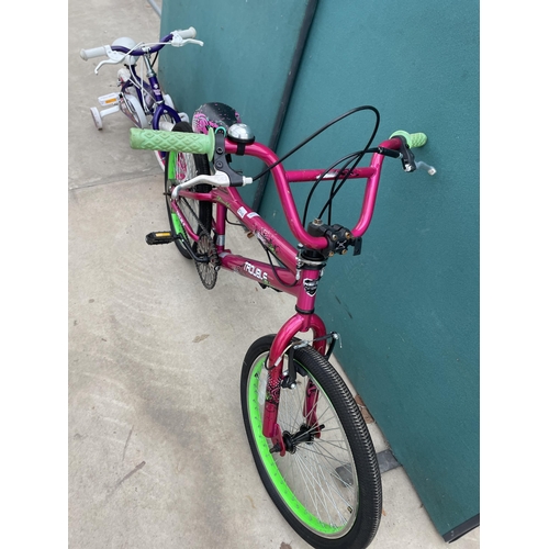 1900 - A CHILDS TROUBLE BMX BIKE AND A FURTHER CHILDS BIKE