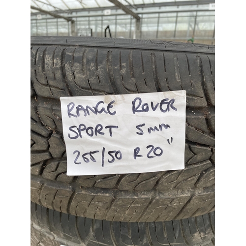 1921 - A SET OF FOUR LAND ROVER RANGE ROVER SPORT WHEELS WITH 255/50R20 TYRES