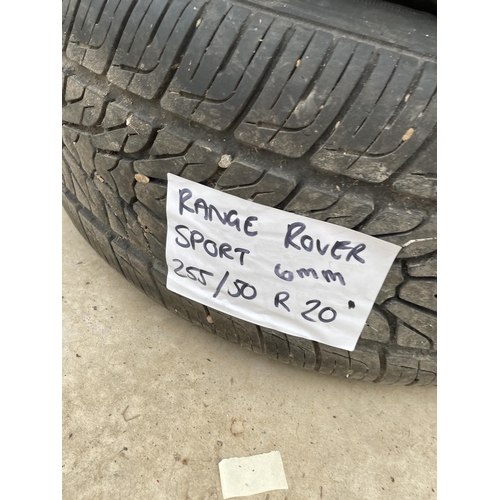 1921 - A SET OF FOUR LAND ROVER RANGE ROVER SPORT WHEELS WITH 255/50R20 TYRES