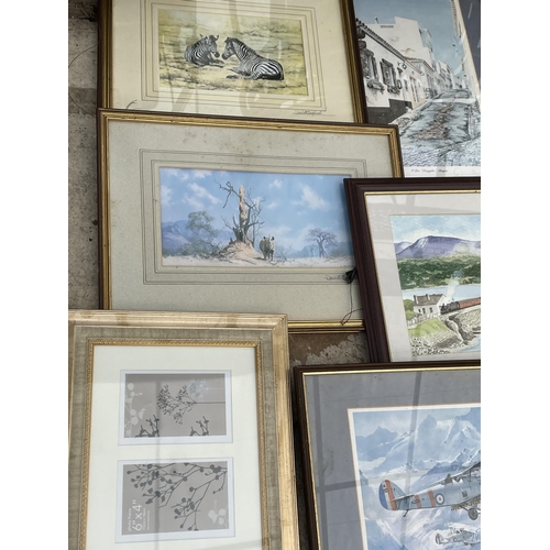 1936 - AN ASSORTMENT OF FRAMED PICTURES AND PRINTS