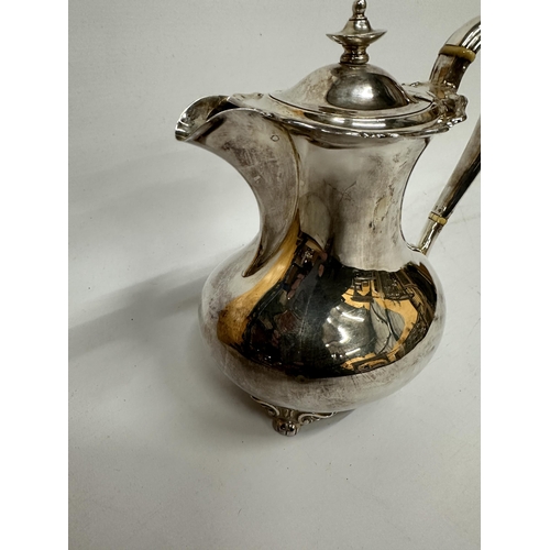 7A - A HALLMARKED 1939 SHEFFIELD SILVER COFFEE POT, MAKER ATKIN BROS, WEIGHT 685 GRAMS