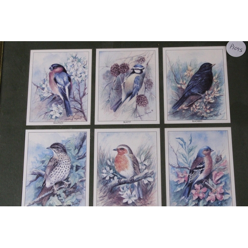 1037 - THREE PRINTS TO INCLUDE TWO HOLOGRAPHIC 3-D IMAGES OF A TIGER AND WOLVES PLUS GARDEN BIRDS