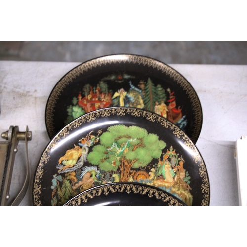 1042 - SIX RUSSIAN FAIRYTALE CABINET PLATES