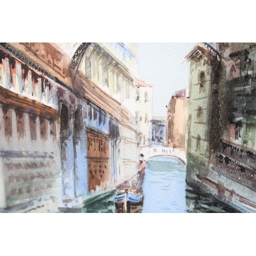 1052 - THREE FRAMED WATERCOLOURS, TWO OF VENICE