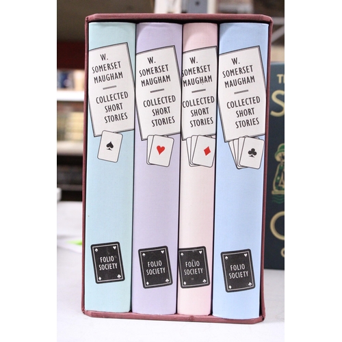 1110 - A BOXED SET OF FOUR BOOKS, 'W SOMERSET MAUGHAM, COLLECTED SHORT STORIES', PUBLISHED BY THE FOLIO SOC... 