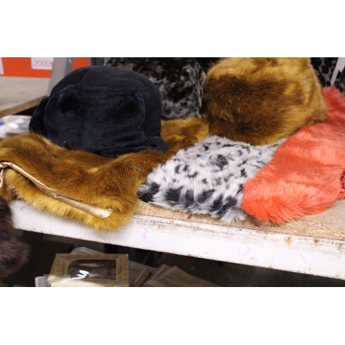 1116 - A QUANTITY OF FUR HATS AND STOLES