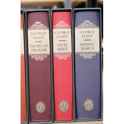 1158 - SEVEN INDIVIDUALLY BOXED GEORGE ELLIOT BOOKS, PUBLISHED BY THE FOLIO SOCIETY - ALL IN VERY GOOD COND... 