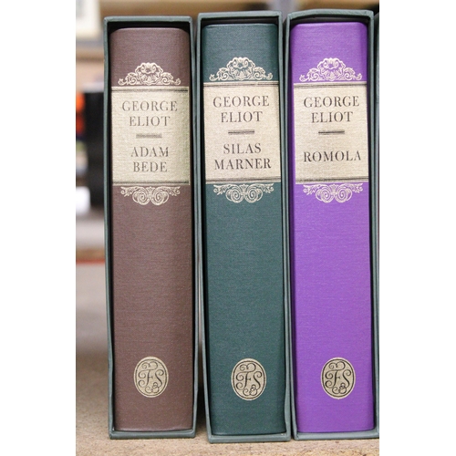 1158 - SEVEN INDIVIDUALLY BOXED GEORGE ELLIOT BOOKS, PUBLISHED BY THE FOLIO SOCIETY - ALL IN VERY GOOD COND... 