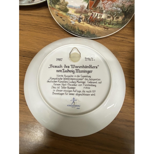 1208 - A COLLECTION OF TWELVE CABINET PLATES WITH RURAL SCENES