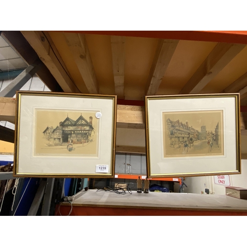 1239 - TWO VINTAGE PRINTS OF STRATFORD-UPON-AVON