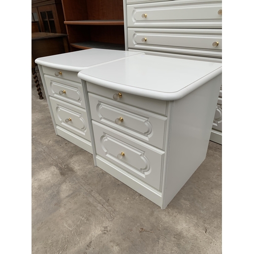 3033 - A WHITE FIVE DRAWER CHEST OF DRAWERS, 37