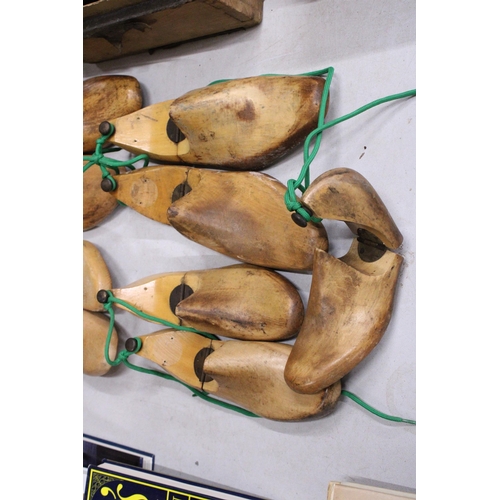 978 - A QUANTITY OF VINTAGE WOODEN SHOE LASTS