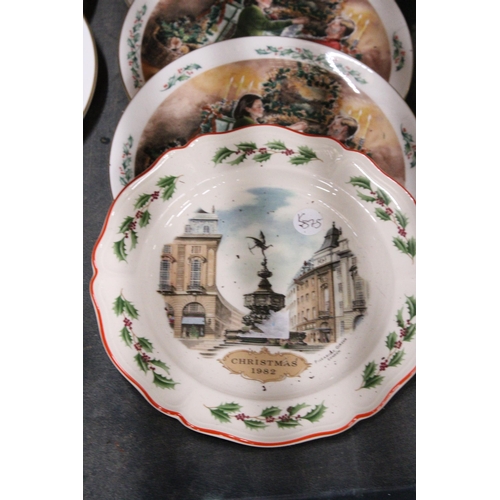 984 - ELEVEN CHRISTMAS CABINET PLATES TO INCLUDE ROYAL DOULTON