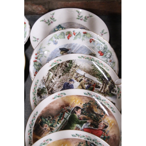 984 - ELEVEN CHRISTMAS CABINET PLATES TO INCLUDE ROYAL DOULTON