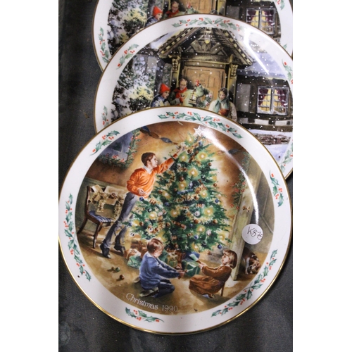 984 - ELEVEN CHRISTMAS CABINET PLATES TO INCLUDE ROYAL DOULTON