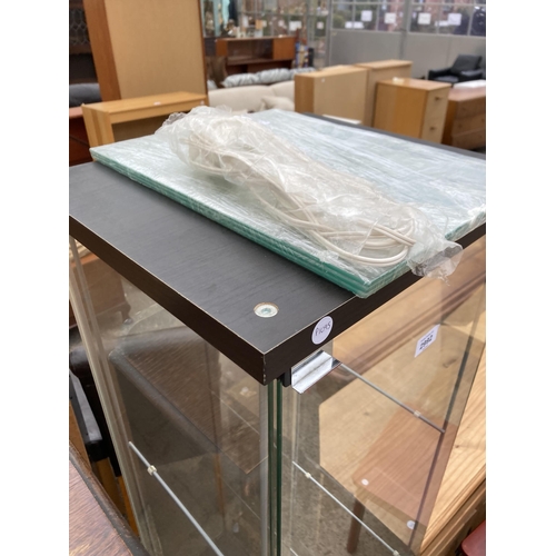 2992 - A GLASS ILLUMINATED DISPLAY CABINET, 17