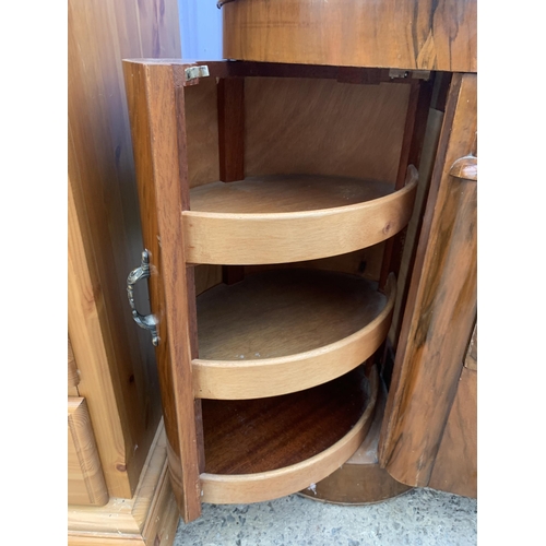 3053 - A MID 20TH CENTURY WALNUT DRESSING CHEST WITH ILLUMINATED BACK, TWO DRAWERS (ONE WITH VANITY MIRROR)... 