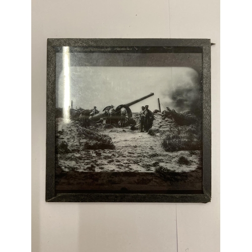 71 - A VERY RARE MAGIC LANTERN SLIDE DEPICTING 'THE WAR OF NATIONS', WW1 NAPOLEONIC WARS 1813