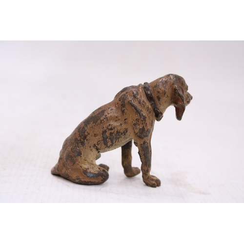 148 - A BRONZE VIENNA HOUND DOG FIGURE