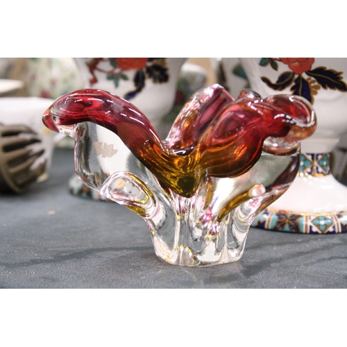 161 - A 1970'S MURANO GLASS ASHTRAY