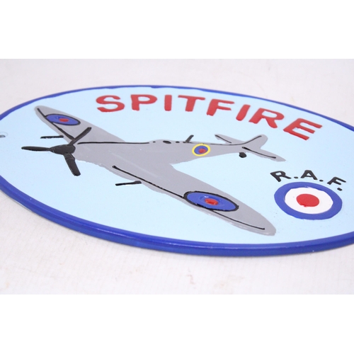 203 - AN ALLOY RAF SPITFIRE SIGN