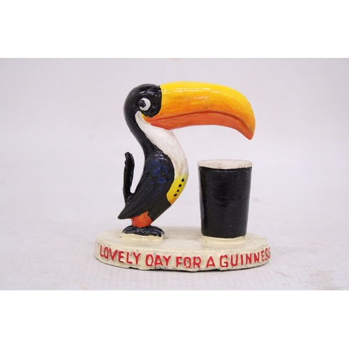 220 - A RESIN FIGURE OF A GUINNESS TOUCAN, HEIGHT 10CM