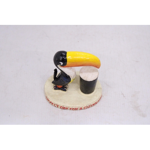 220 - A RESIN FIGURE OF A GUINNESS TOUCAN, HEIGHT 10CM