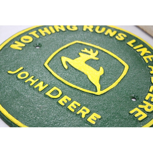 236 - A CAST JOHN DEERE SIGN