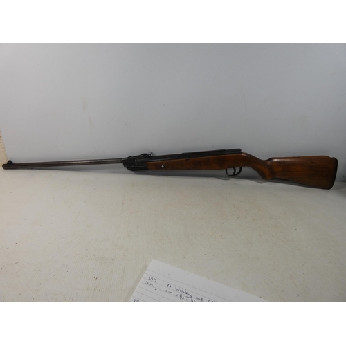 397 - A WEBLEY AND SCOTT 'FALCON' .22 CALIBRE AIR RIFLE, 44CM BARREL, LENGTH 106CM