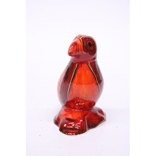 762 - AN ANITA HARRIS PUFFIN HANDPAINTED AND SIGNED IN GOLD