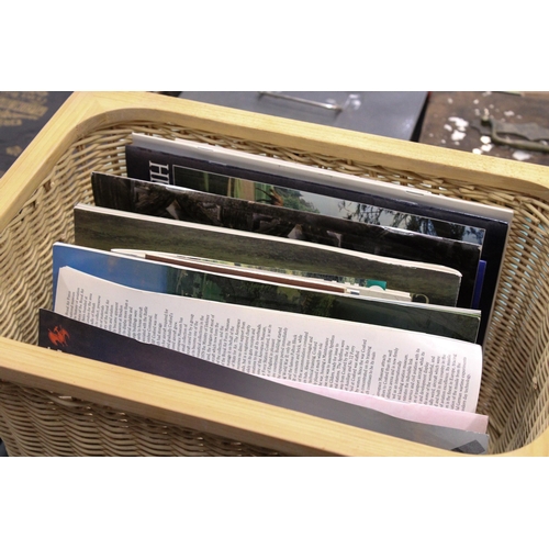 908 - A COLLECTION OF BROCHURES, ETC FROM STATELY HOMES AND PLACES OF INTEREST IN A BASKET