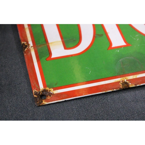 934 - AN ENAMEL 'PURE DRUGS' SIGN, 37CM X 29CM