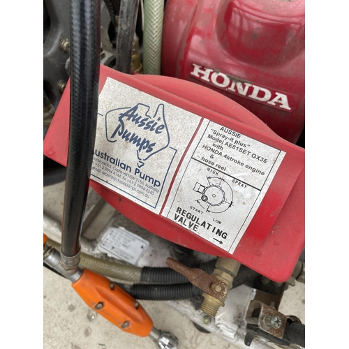 1855 - HONDA GX35 WATER PUMP AND COMPRESSOR IN WORKING ORDER