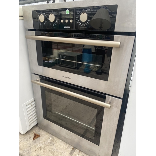 2310 - A SILVER AND BLACK INTERGRATED OVEN AND GRILL