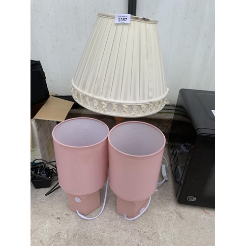 2357 - THREE TABLE LAMPS