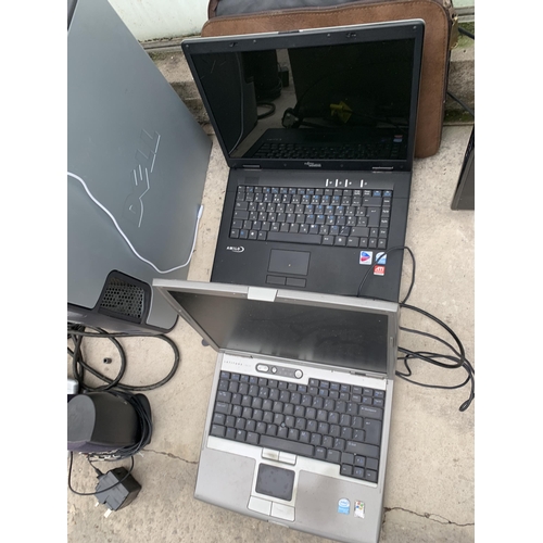 2361 - AN ASSORTMENT OF ITEMS TO INCLUDE A DELL DESKTOP COMPUTER AND TWO LAPTOPS ETC