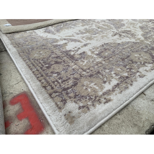 2492 - TWO MODERN PATTERNED RUGS