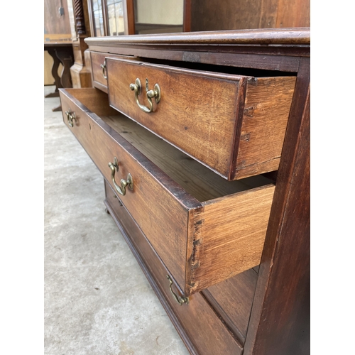 2506 - A 19TH CENTURY MAHOGANY CHEST OF TWO SHAM AND THREE LONG DRAWERS 40