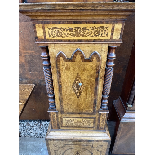 2509 - A 19TH CENTURY EIGHT DAY LONGCASE CLOCK WITH ENAMEL DIAL, EDWARDS, LONDON