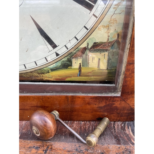 2509 - A 19TH CENTURY EIGHT DAY LONGCASE CLOCK WITH ENAMEL DIAL, EDWARDS, LONDON