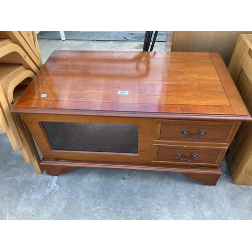 2697 - A YEW WOOD CABINET