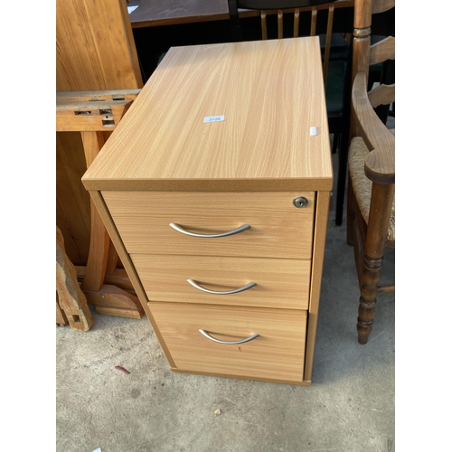 2720 - A THREE DRAWER FILING CABINET