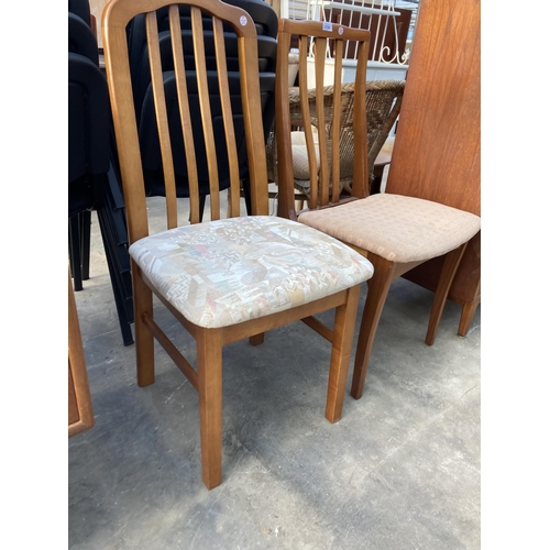 2786 - A PAIR OF HARDWOOD DINING CHAIRS