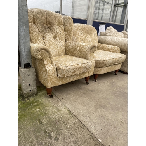 2931 - TWO VICTORIAN STYLE EASY CHAIRS