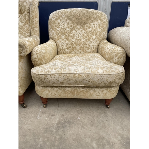 2931 - TWO VICTORIAN STYLE EASY CHAIRS