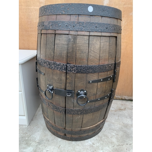 3036 - A BARRELL COCKTAIL CABINET