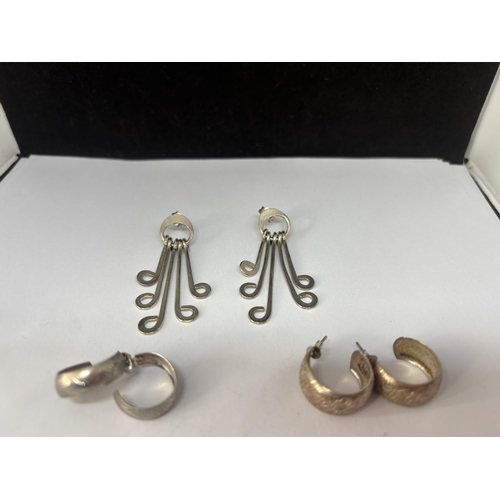 540 - TEN PAIRS OF SILVER EARRINGS