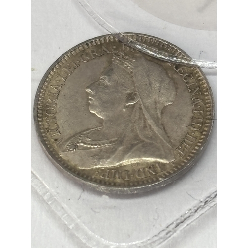 556 - A VICTORIAN 1896 SILVER TWO PENCE