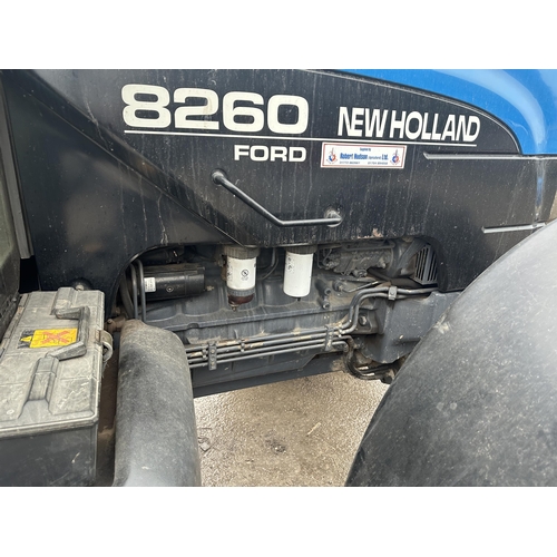 202 - A 1998 NEW HOLLAND FORD 8260 TRACTOR, REGISTRATION R578 PCK, 5227 HOURS AT TIME OF CATALOGING, CURRE... 