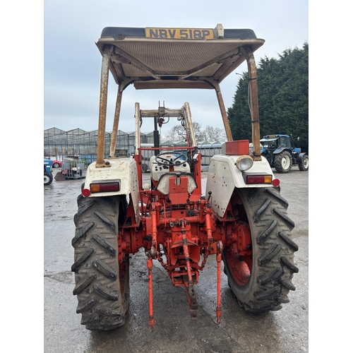 203 - A 1975 DAVID BROWN 1210 TRACTOR WITH FORE END LOADER, REGISTRATION NVP 518P, CURRENT OWNER SINCE 200... 